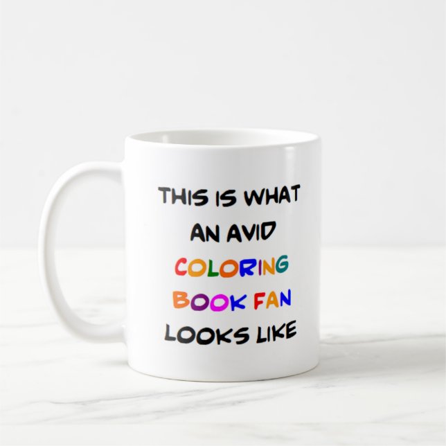 Caneca De Café coloring book fan, avid (Esquerda)