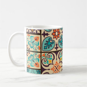 Caneca De Café Colorir Azulejo Majolica Islâmica