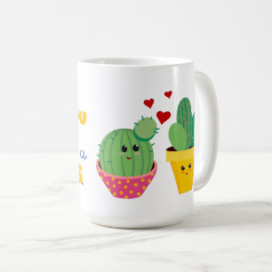 Caneca De Café Colorir Cactus abraça Namorados romântico divertid