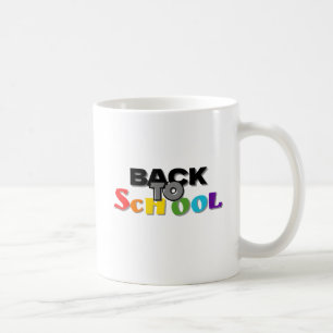 Caneca De Café Colorir de volta à escrita escolar