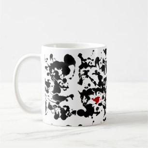 Caneca De Café colorir minha vida / Farbklekse Tinta preta