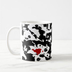 Caneca De Café colorir minha vida / Farbklekse Tinta preta