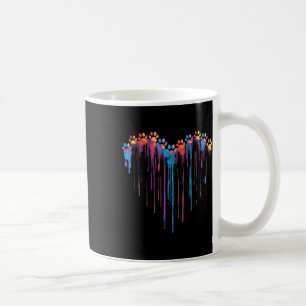 Caneca De Café Colorir Pata Imprimir Colorida Pet Amantes de Pet