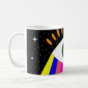 Caneca De Café Colorir todos os olhos, design com estrelas e