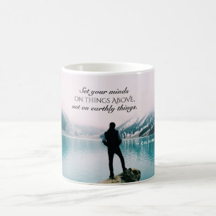 Caneca De Café Colossianos 3:2 Coloquem suas mentes sobre as cois