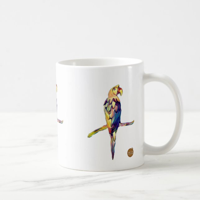 Caneca De Café Colourful Parrot Mug (Direita)