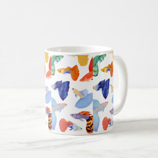 Caneca De Café Colourful Whimsical Fish – Cute Aesthetic Mug Gift