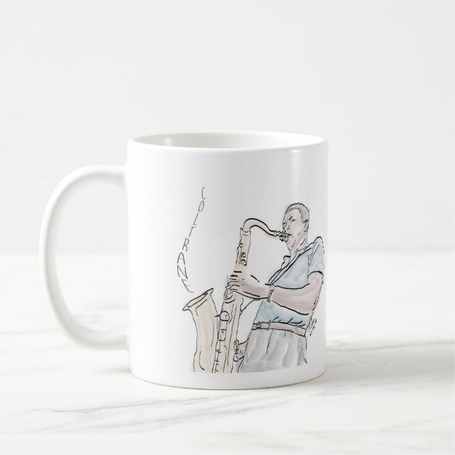 Caneca De Café Coltrane - Jazz Saxofonist (Esquerda)