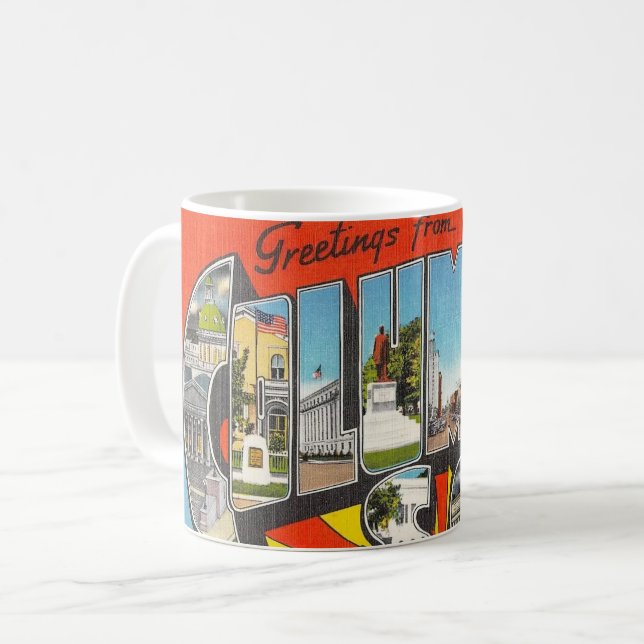 Caneca De Café Columbia SC Greeting Mug (Frente Esquerda)