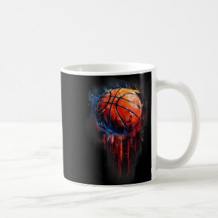 Caneca De Café Coluna de Aquarela de Hoop Hoop, de basquetebol Tr