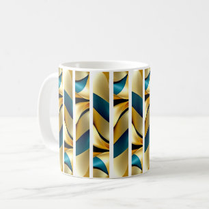 Caneca De Café Colunas de Fita Abstratas