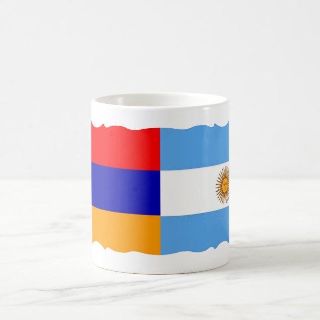 Caneca de café com a bandeira da Armênia e da Arge (Centro)