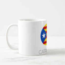 Caneca de café com a bandeira da Catalunha