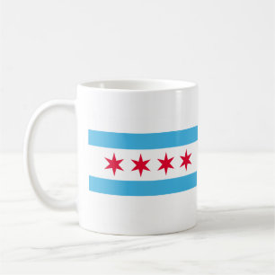 Caneca de Café com a Bandeira da Cidade de Chicago