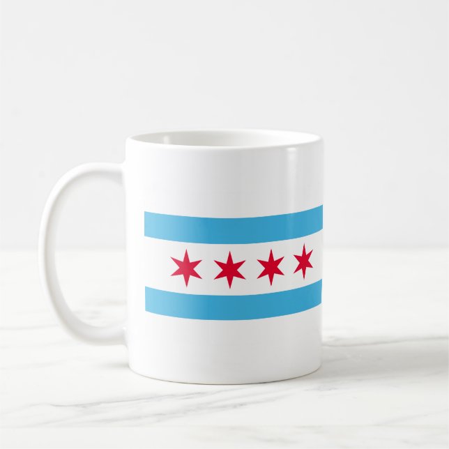 Caneca de Café com a Bandeira da Cidade de Chicago (Esquerda)