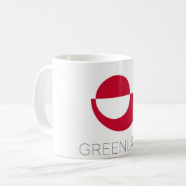 Caneca de Café com a Bandeira da Groenlândia