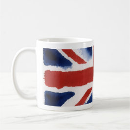 Caneca de café com a bandeira do Reino Unido