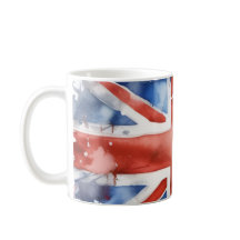 Caneca de café com a bandeira do Reino Unido