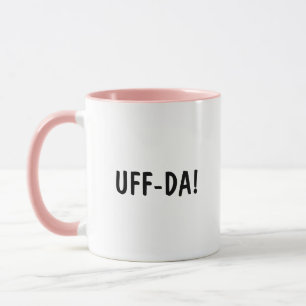 Caneca de café com a divertida frase norueguesa UF