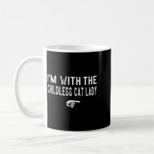Caneca De Café Com a Dona de Gato sem Filhos Combinando Preguiça