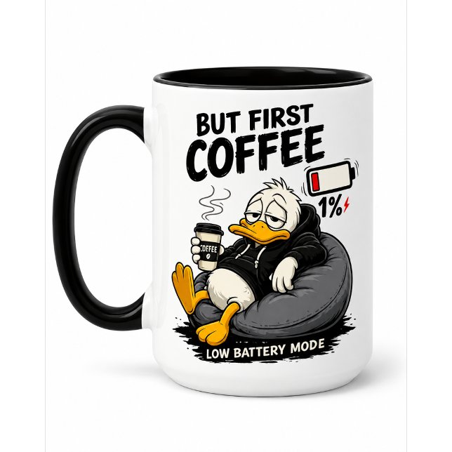 CANECA DE CAFÉ COM A FRASE ENGRAÇADA 'MAS PRIMEIRO (Criador carregado)
