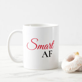 Caneca de Café com a Frase Inteligente Vermelha AF