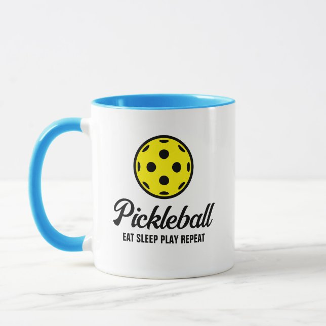 Caneca de café com amante de picleball com citação (Esquerda)
