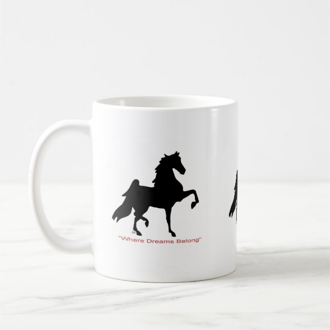 Caneca de café com americano Saddlebreds (Esquerda)