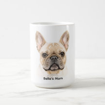 Caneca de Café com Aquarela de Bulldog Francês Neu