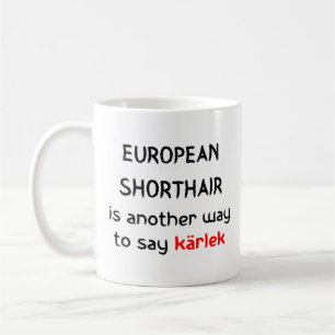 caneca de café com ar curto europeia