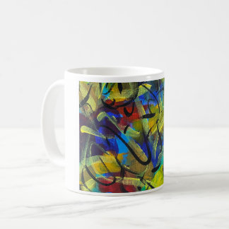 Caneca de Café com Arte Abstrata
