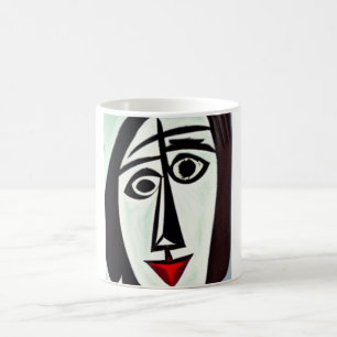 Caneca de Café com Arte Abstrata