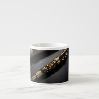 Caneca de Café com Arte de Caneta Tinteiro de Luxo