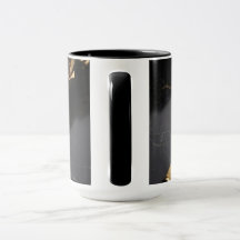 Caneca de Café com Arte de Caneta Tinteiro de Luxo