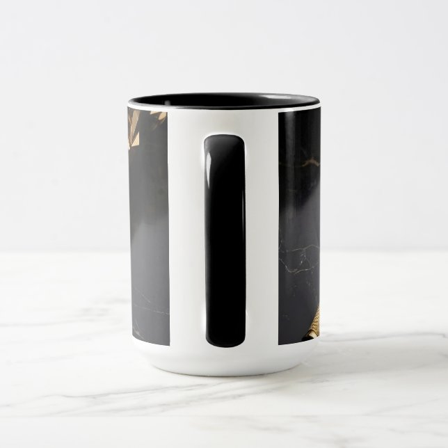 Caneca de Café com Arte de Caneta Tinteiro de Luxo (Alça)
