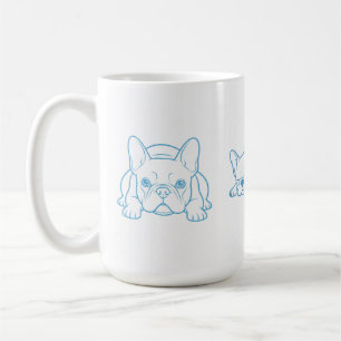 Caneca de Café com Arte de Linha Minimalista de Bu