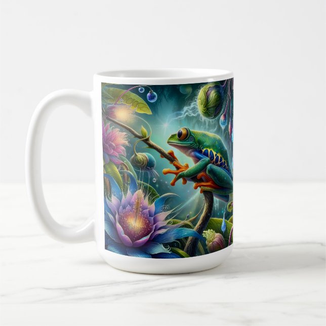 Caneca de Café com Arte de Sapo (Esquerda)