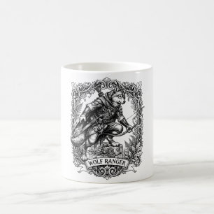 Caneca de Café com Arte de Tatuagem em Pontilhismo