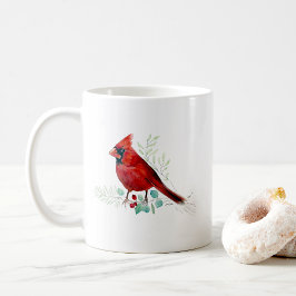 Caneca de Café com Arte em Aquarela do Pássaro Car