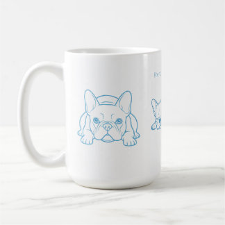Caneca de Café com Arte Minimalista de Bulldog Fra