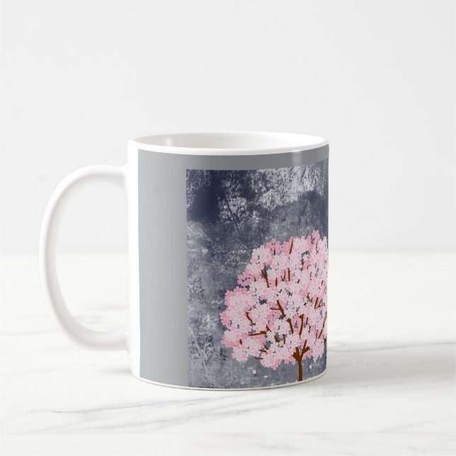 Caneca de Café com Árvore de Cerejeira Rosa Aesthe (Esquerda)
