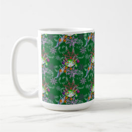 caneca de café com axolote festivo