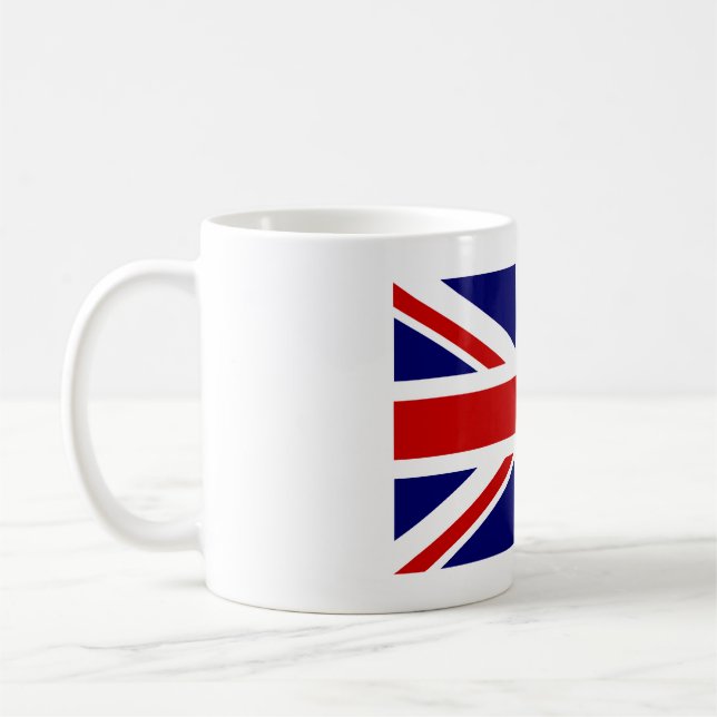 Caneca de café com bandeira britânica Jack (Esquerda)