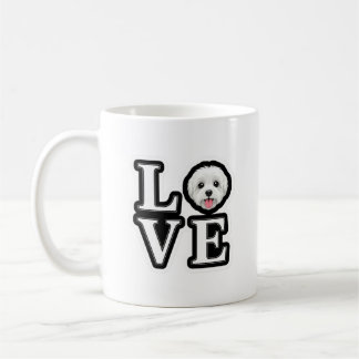 Caneca de Café com Cachorro Branco Fofinho Maltês