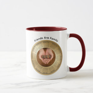 Caneca de Café com Calendário 2026 Família São Ami