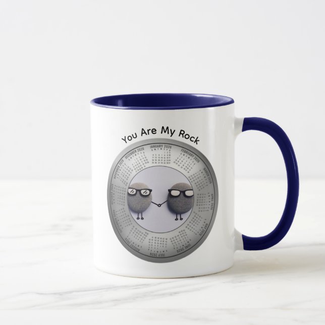 Caneca de Café com Calendário 2026 Você É Minha Ro (Direita)