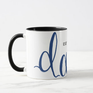 Caneca de Café com Caligrafia do Ano de Fundação d