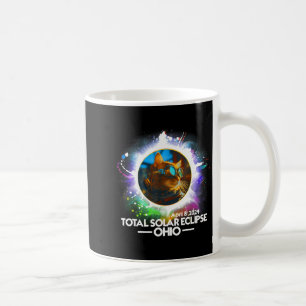 Caneca De Café Com Camisa Eclipse Solar Total Ohio Gato