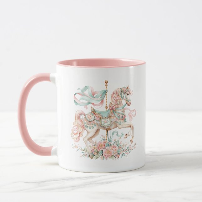 Caneca de Café com Cavalo de Carrossel (Esquerda)