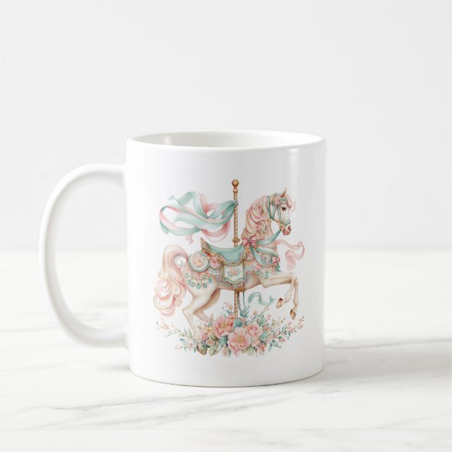 Caneca de Café com Cavalo de Carrossel (Esquerda)